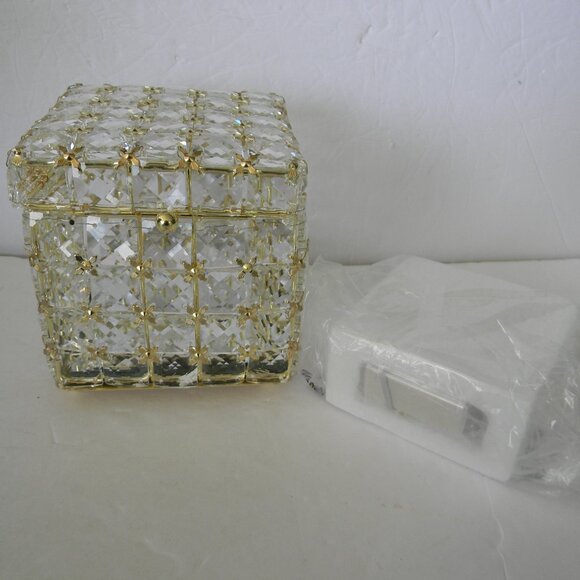 NEW Multi-Faceted Brilliance Lit Square Keepsake Box by Valerie PARR HILL GOLD - Picture 2 of 6
